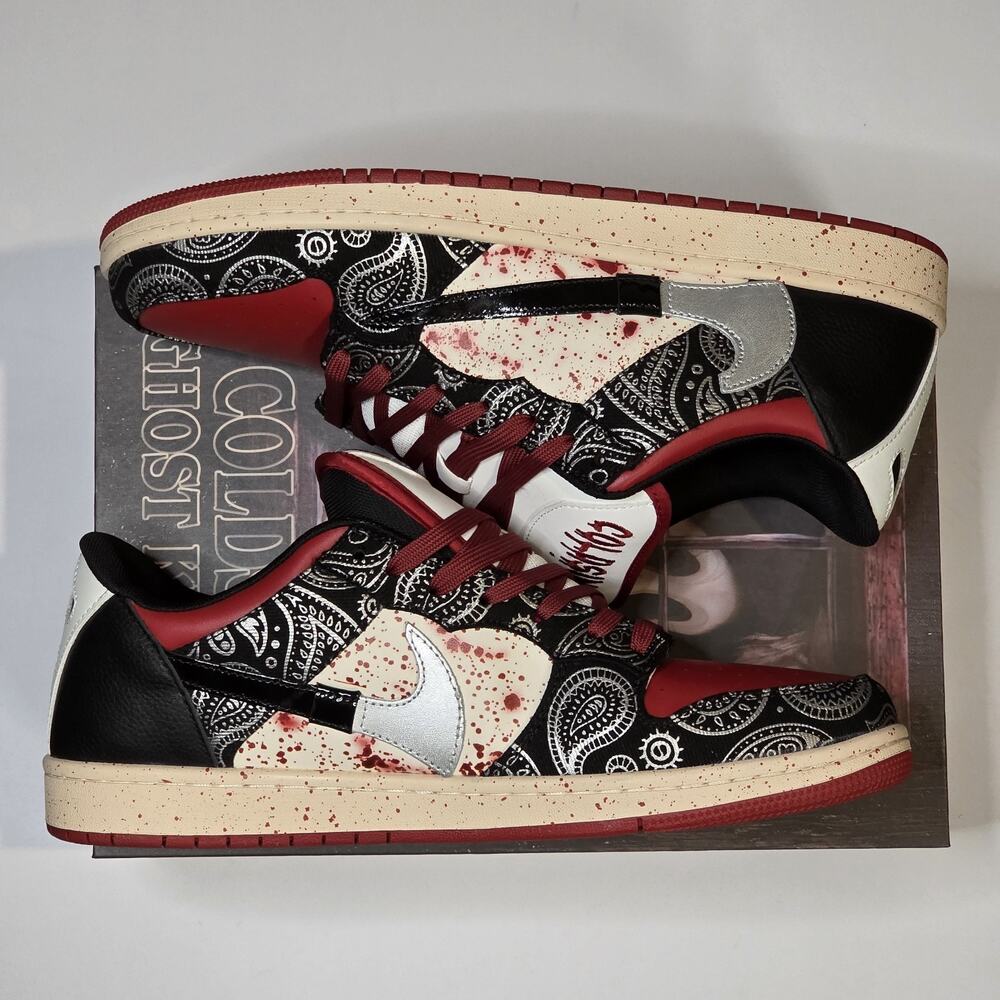 Cold Sins Ghost Face Killers - Black/Red/White Paisley Horror Size 13 Halloween
